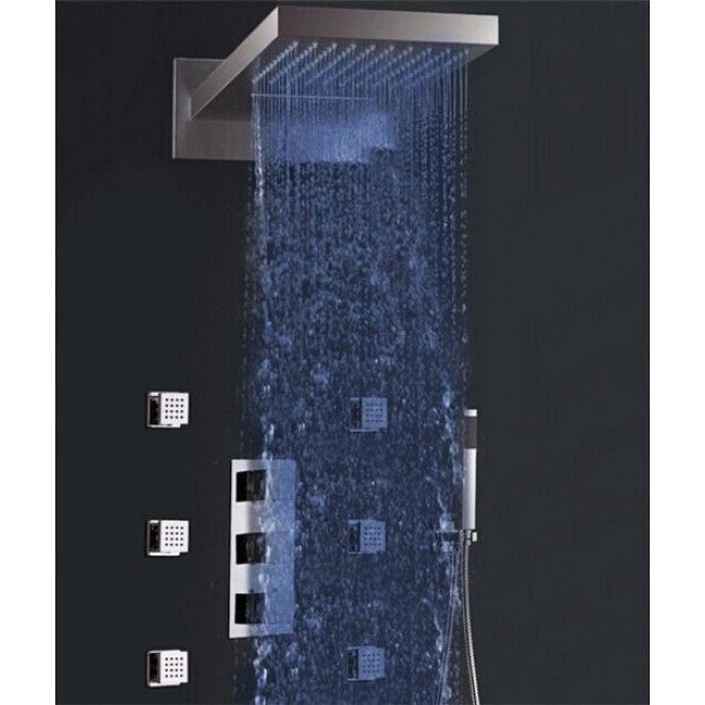 22" LED Waterfall Shower Faucet with Shower Jet