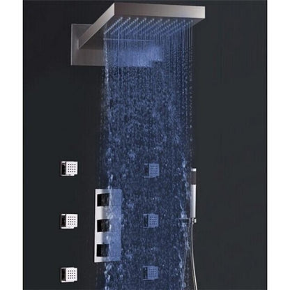 22" LED Waterfall Shower Faucet with Shower Jet