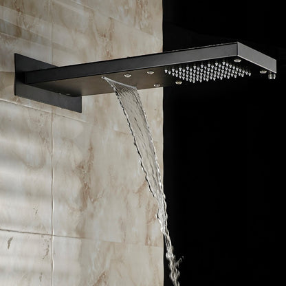 Double Handles LED Waterfall Oil Rubbed Bronze Rain Shower Systems