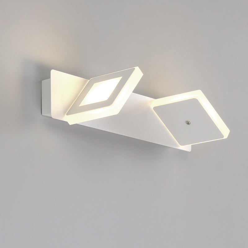 Juno New 3 Square White Wall Mount LED Lighted Mirrors For Makeup