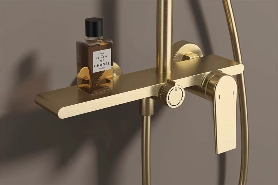 Juno New Wall Mount Shower Faucet Set Rainfall Shower with Haldheld Shower