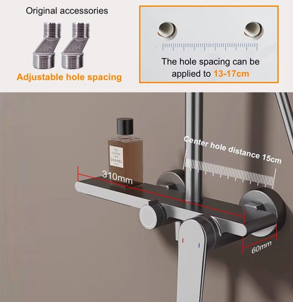 Juno New Wall Mount Shower Faucet Set Rainfall Shower with Haldheld Shower