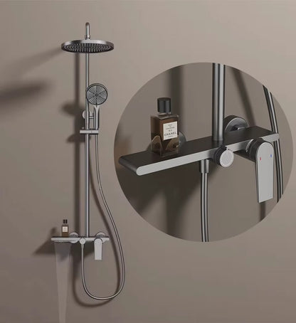 Juno New Wall Mount Shower Faucet Set Rainfall Shower with Haldheld Shower