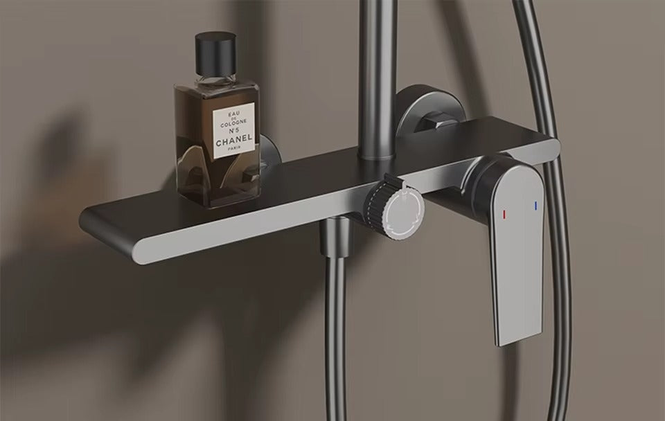 Juno New Wall Mount Shower Faucet Set Rainfall Shower with Haldheld Shower