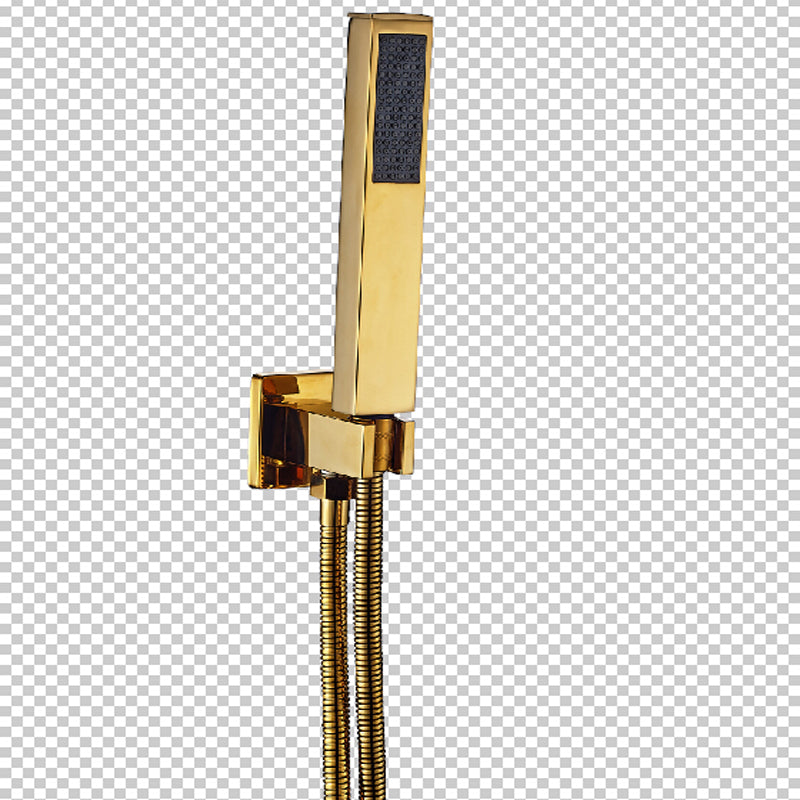 Lava Wall Mount Color Changing LED Gold Finish Shower Set with Handheld Shower Head