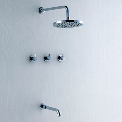 Wall Mount Stainless Steel Chrome Plated Shower Set with Hand Shower