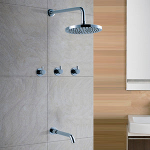 Wall Mount Stainless Steel Chrome Plated Shower Set with Hand Shower