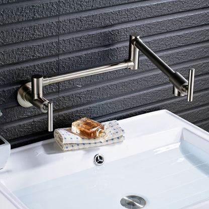 Wall Mounted Folding Rotating Water Kitchen Sink Mixer Faucet