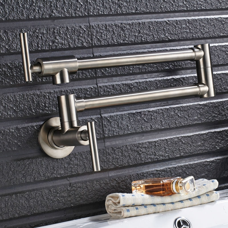 Wall Mounted Folding Rotating Water Kitchen Sink Mixer Faucet