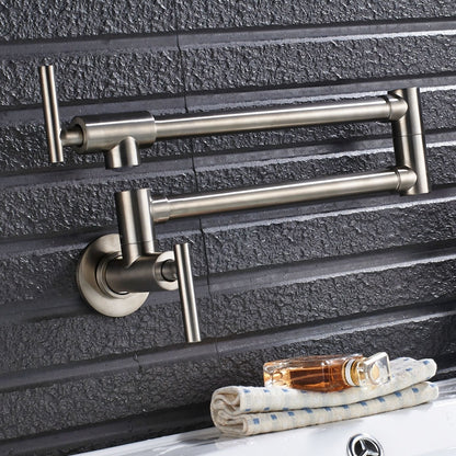 Wall Mounted Folding Rotating Water Kitchen Sink Mixer Faucet