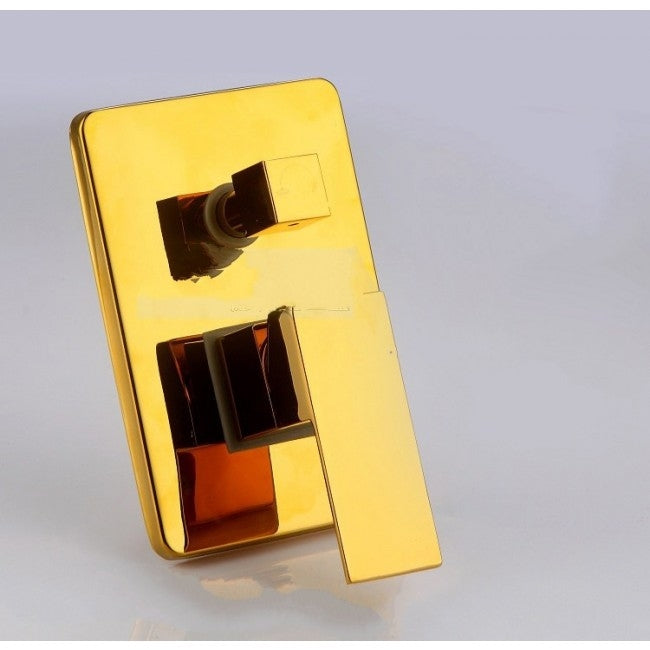 Wall Mounted Gold Finish Bathroom Shower-Head Shower Mixer