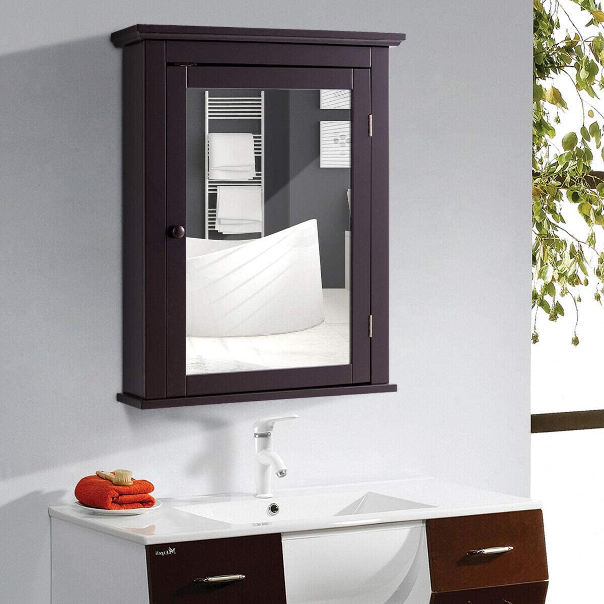 Wall Mount Medicine Cabinet - Mirrored Bathroom Wall Mounted Medicine Cabinet