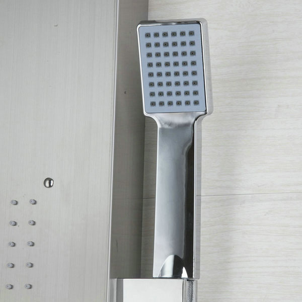 Wall Mounted Steel Shower Panel With Massage System & Spout 6