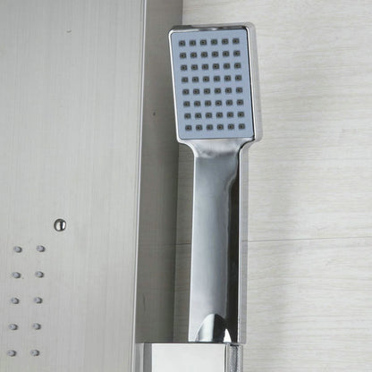 Wall Mounted Steel Shower Panel With Massage System & Spout 6