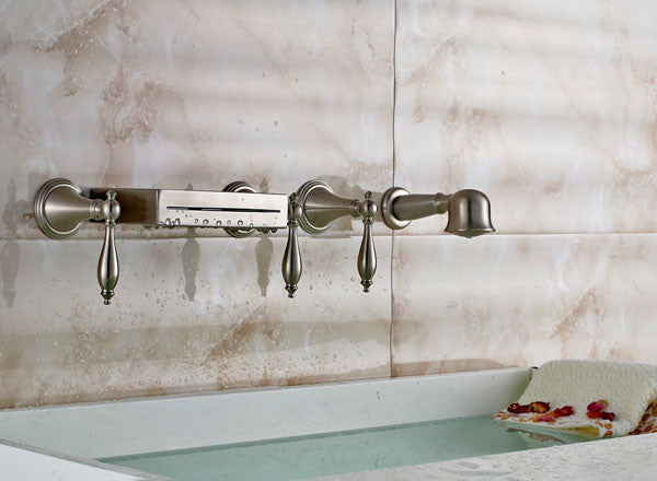Wall Mount Bathtub Waterfall Faucet Hand Shower