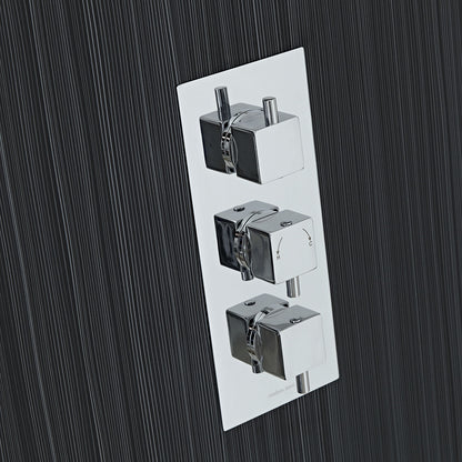 8" Square Rain Shower System Set in Rain Shower Head