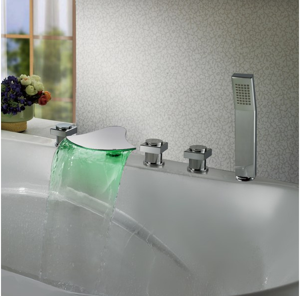 led bath-tub faucet