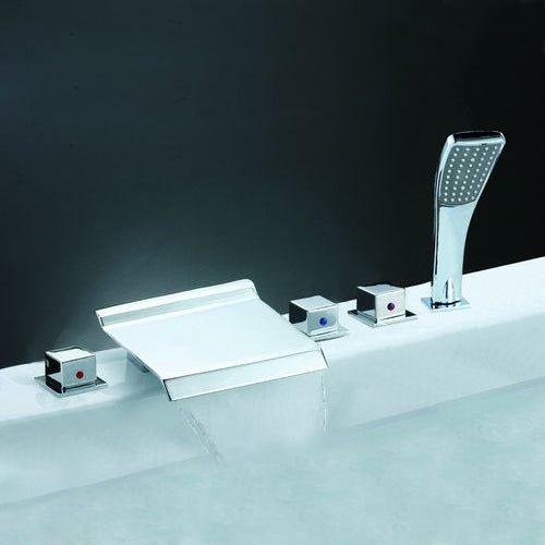 waterfall three handle roman bathtub faucets