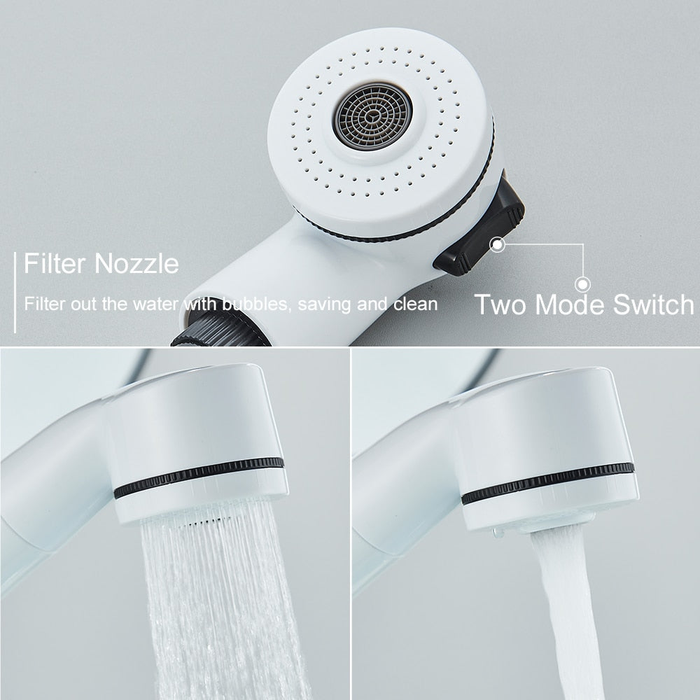 Juno Multi Functional Bathroom Basin Faucet Brass Deck Mounted Mixer Taps