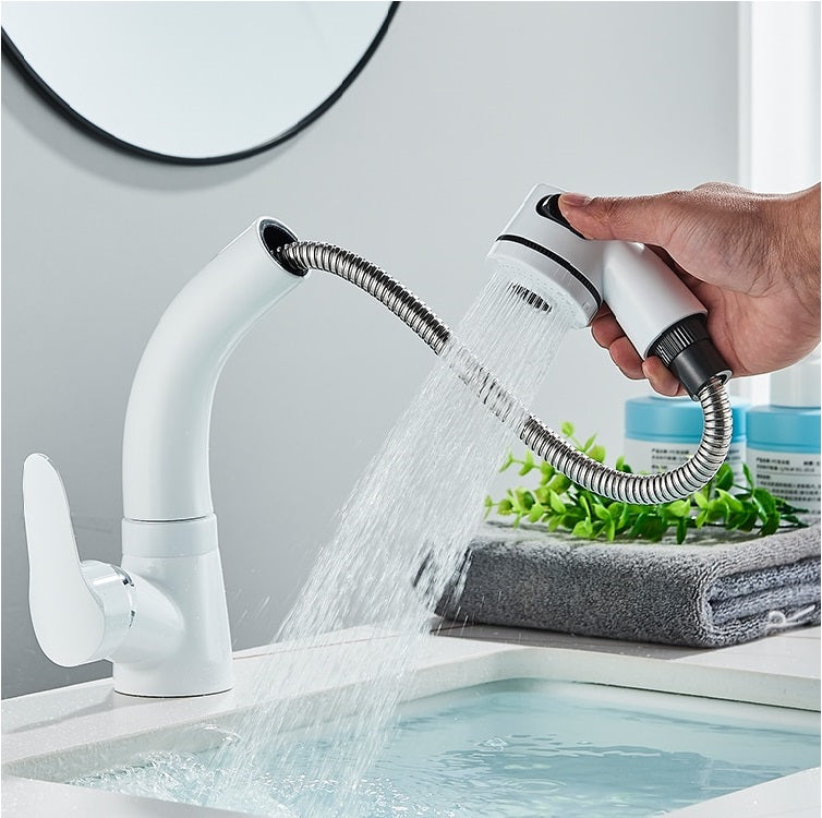 Juno Multi Functional Bathroom Basin Faucet Brass Deck Mounted Mixer Taps