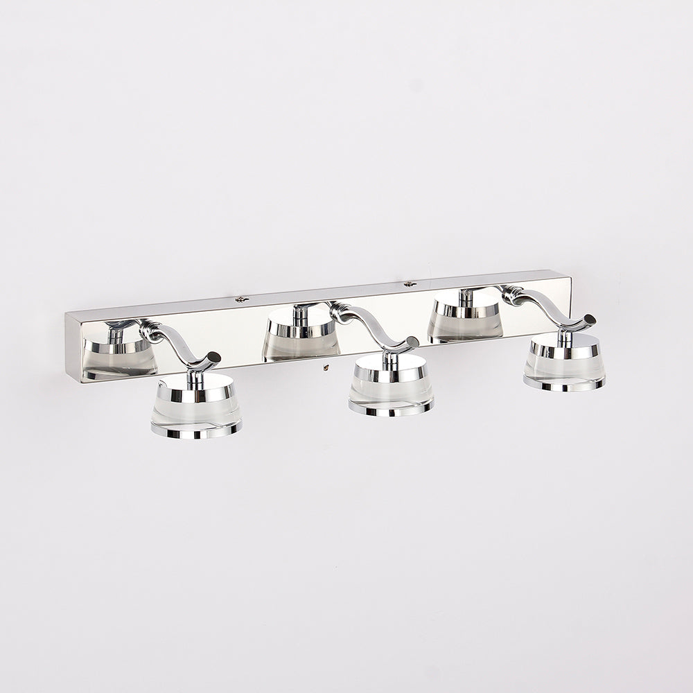 Juno New Chrome  Wall LED Vanity Lampshade Cool White Bathroom Mirror Lights