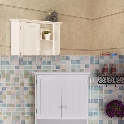 Juno White Wood Medicine Cabinets Wall Mount