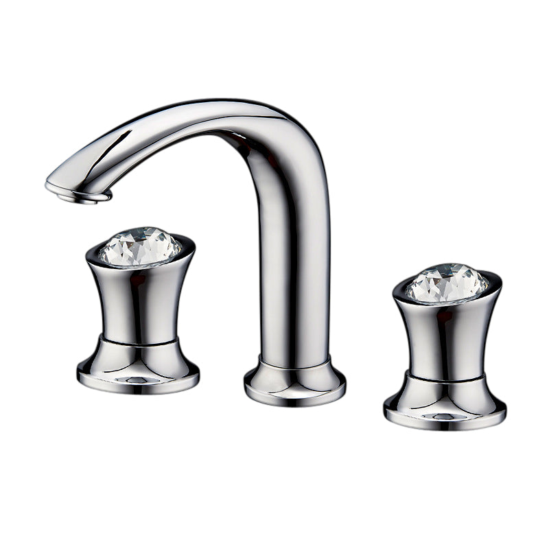 Chrome Basin Faucet With Diamond Handles