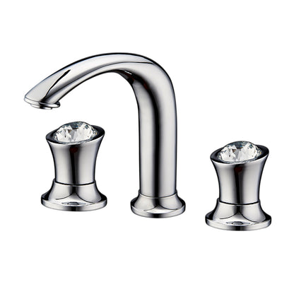 Chrome Basin Faucet With Diamond Handles