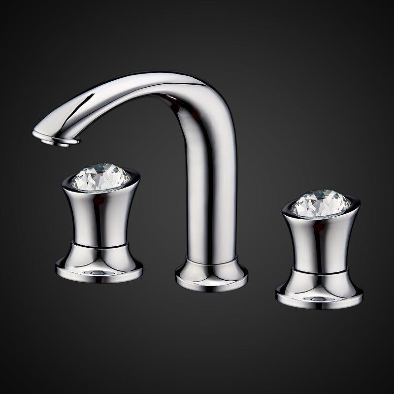 Chrome Basin Faucet With Diamond Handles
