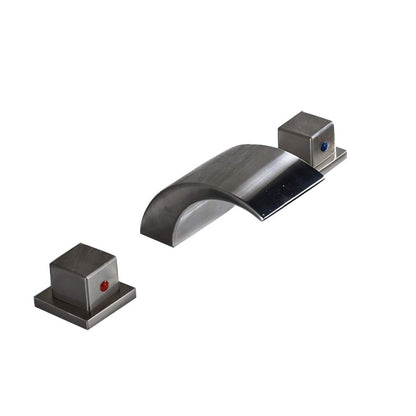 Widespread Chrome Finish Color Changing LED Bathtub faucet