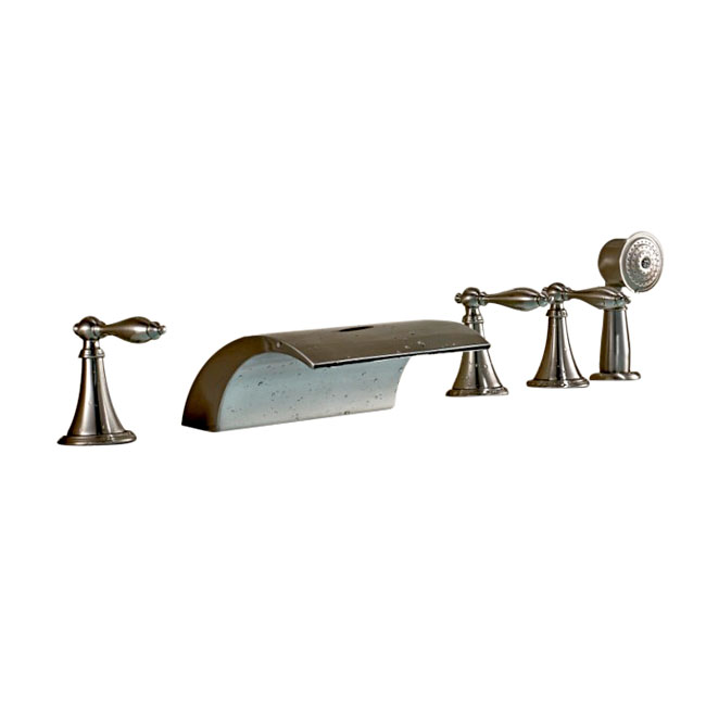 Brushed Nickel Roman Tub Faucets Mixer Tap with Hand Held Shower Head