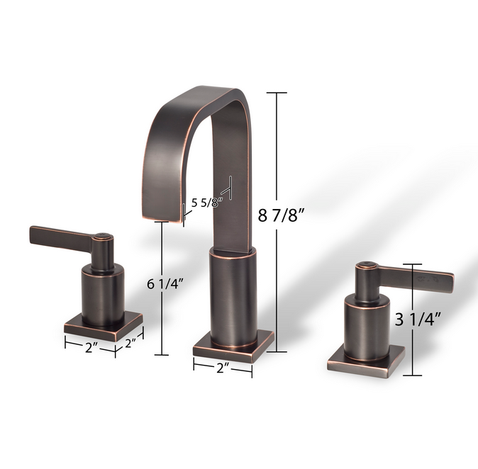 Widespread Dual Handle Deck Mount Bathroom Sink Faucet Oil Rubbed Bronze