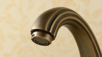 Widespread Three Holes Bathroom Sink Faucet Two Handles Basin Mixer Tap Solid Brass