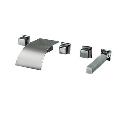 Widespread Waterfall Chrome Bathtub Faucet Mixer