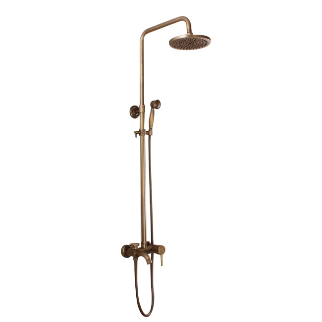 Antique Round Brass Bathroom Shower Vintage Faucet