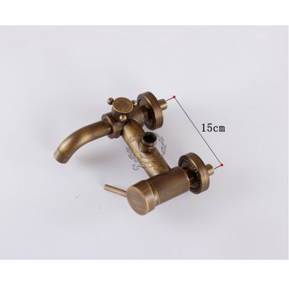 Antique Round Brass Bathroom Shower Vintage Faucet