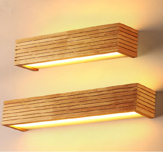 Juno New Wooden Bathroom Mirror Lights Wall Mount LED Lamp