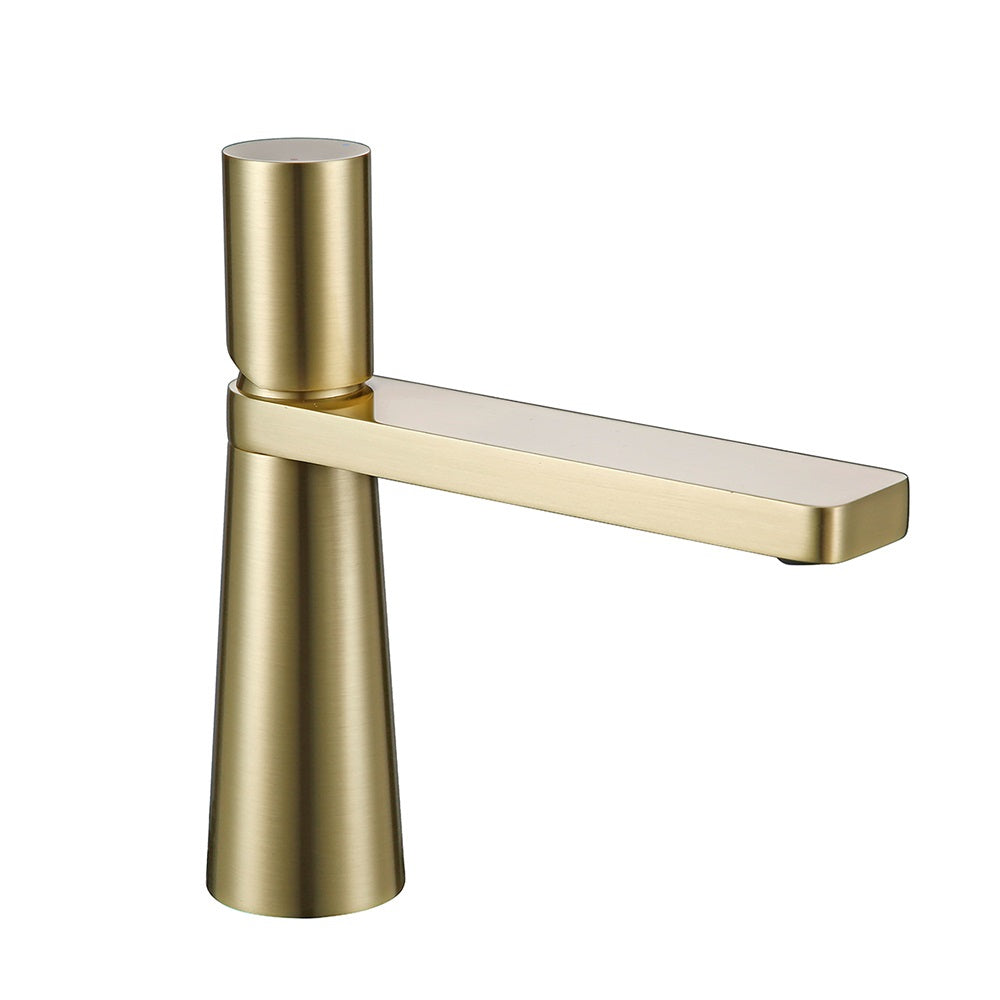 Juno Commercials Deck Mount Brushed Finish Bathroom Single Handle Mixer Faucet