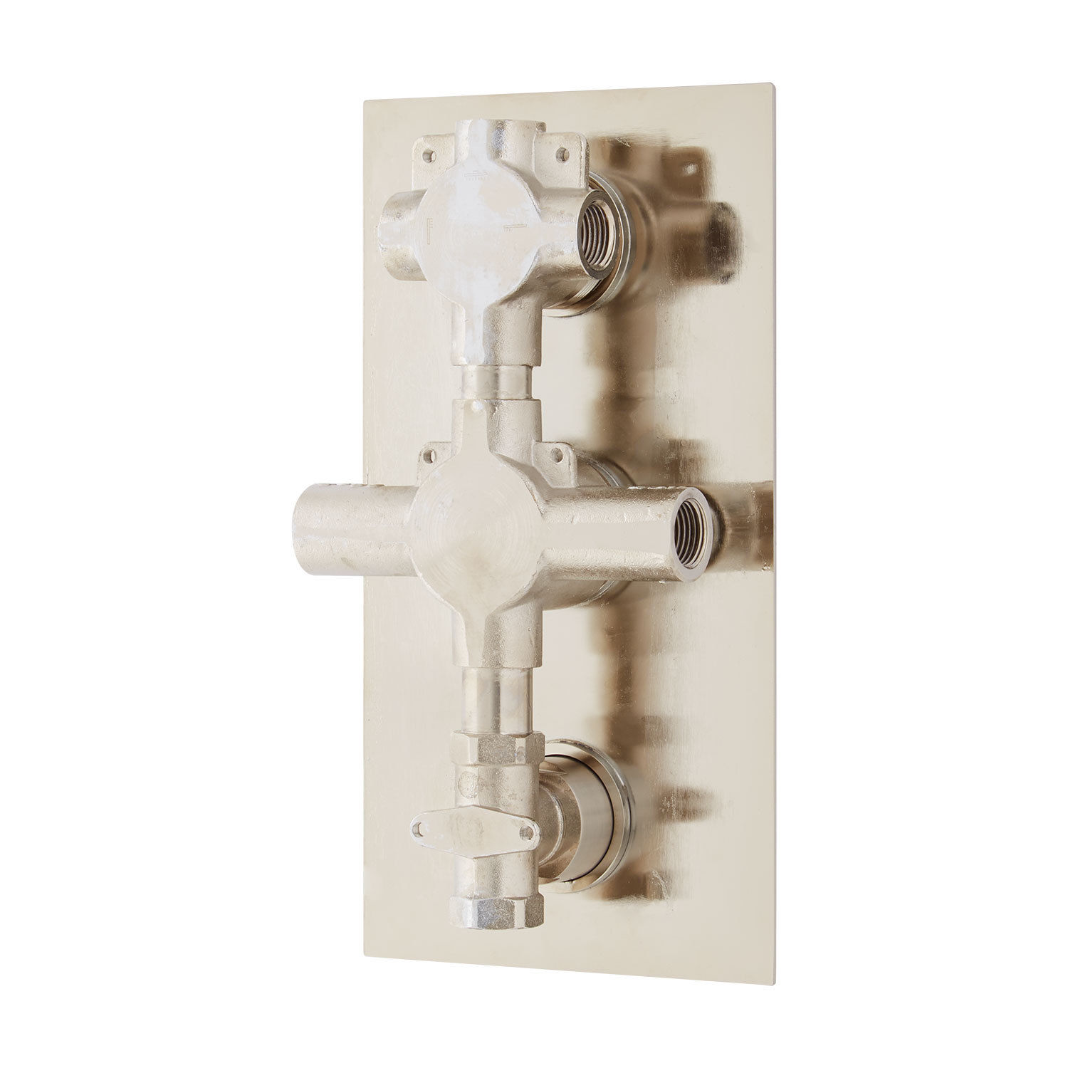 Cali Thermostatic Wall Mount Shower System With Six Body Jets in Brushed Nickel