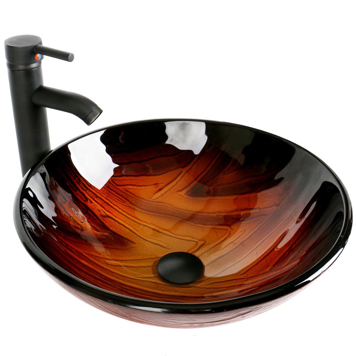 Bracilia Bathroom Vessel Sink With Faucet