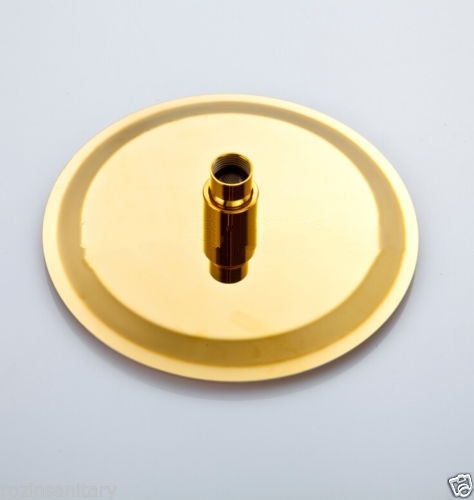 Amazing Ultra Thin Round Gold Single Handle Wall Mount Shower with Hand-Held Shower