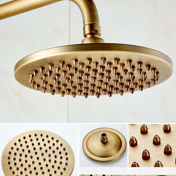 Antique Brass Bronze Finish Rain Shower Set Shower