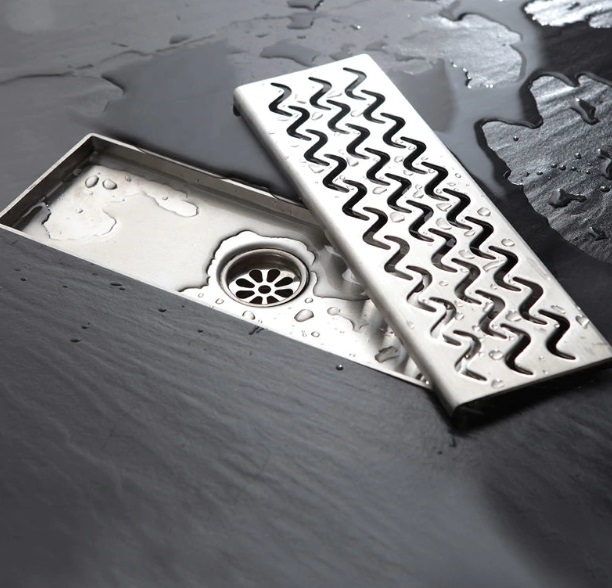 Beautiful Sea Wave Stainless Steel Bathroom Floor Drain