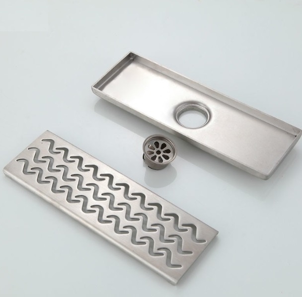 Beautiful Sea Wave Stainless Steel Bathroom Floor Drain