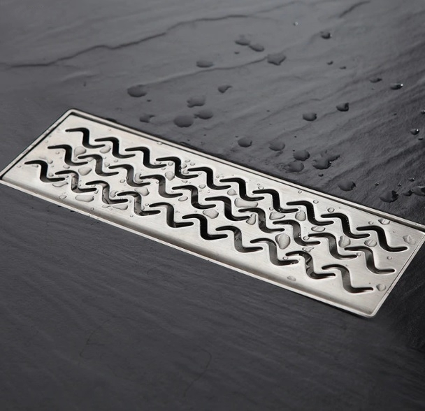 Beautiful Sea Wave Stainless Steel Bathroom Floor Drain