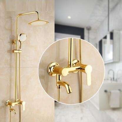 Beauty Classic Look Wall Mounted Dual Handle Bathroom Shower with Hand-Held Shower