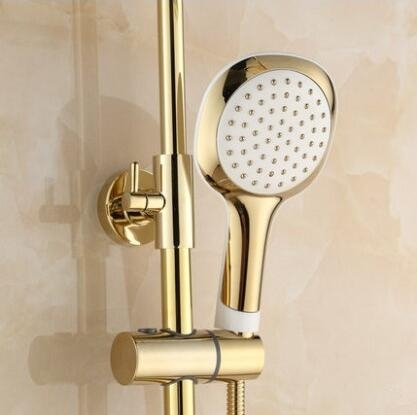 Beauty Classic Look Wall Mounted Dual Handle Bathroom Shower with Hand-Held Shower