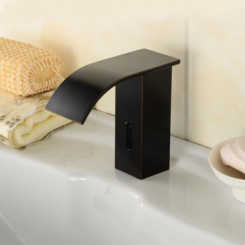 Black Oil-Rubbed Bronze Automatic Sensor Bathroom Faucet