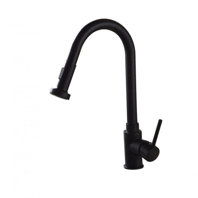 Black Pull Out Shower Mixer Water Tap