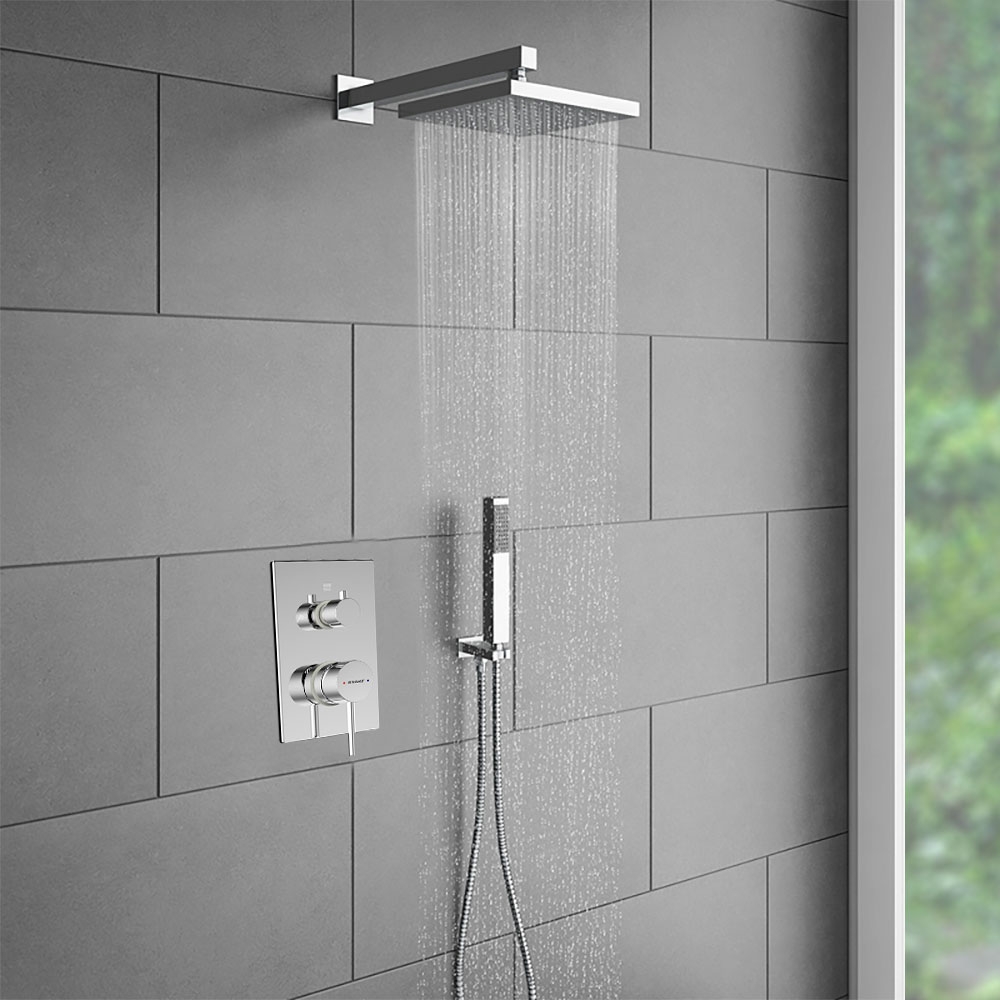 Bravat Shower Head Set with Handheld Shower & Mixer